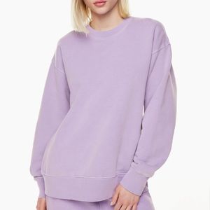 Purple TNA CozyAF Fleece, Crew Neck Sweater